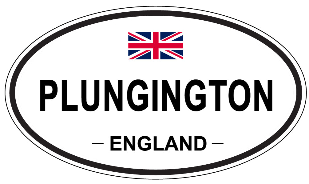 PLUNGINGTON, ENGLAND - Oval Sticker