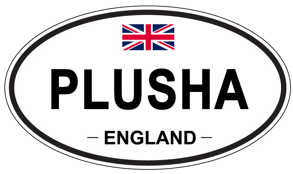 PLUSHA, England - Oval Magnet