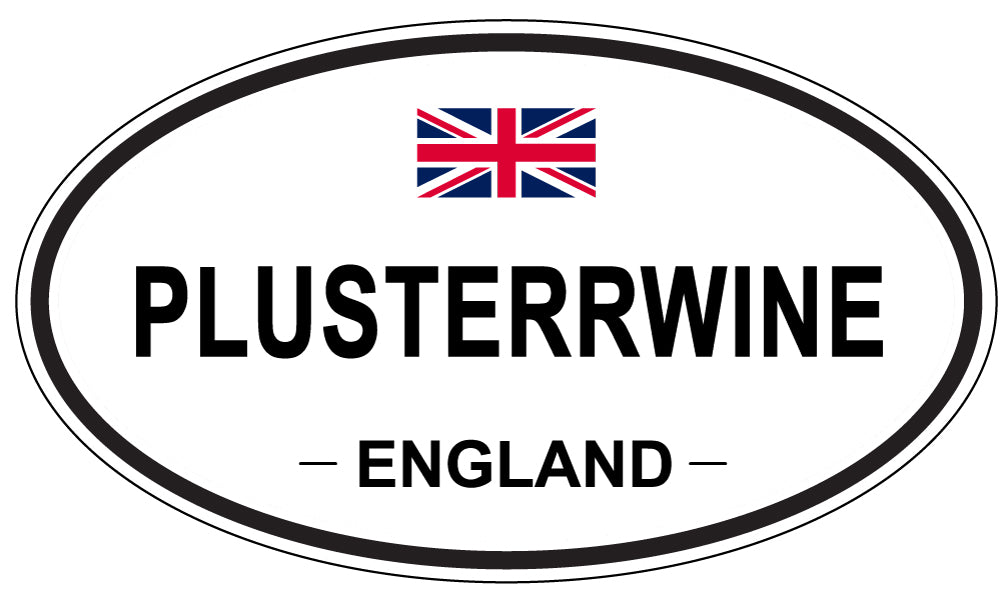 PLUSTERRWINE, England - Oval Magnet