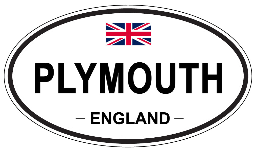 PLYMOUTH, ENGLAND - Oval Sticker