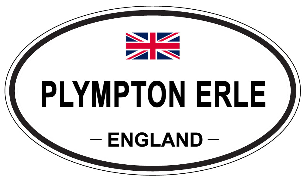 PLYMPTON ERLE, ENGLAND - Oval Sticker