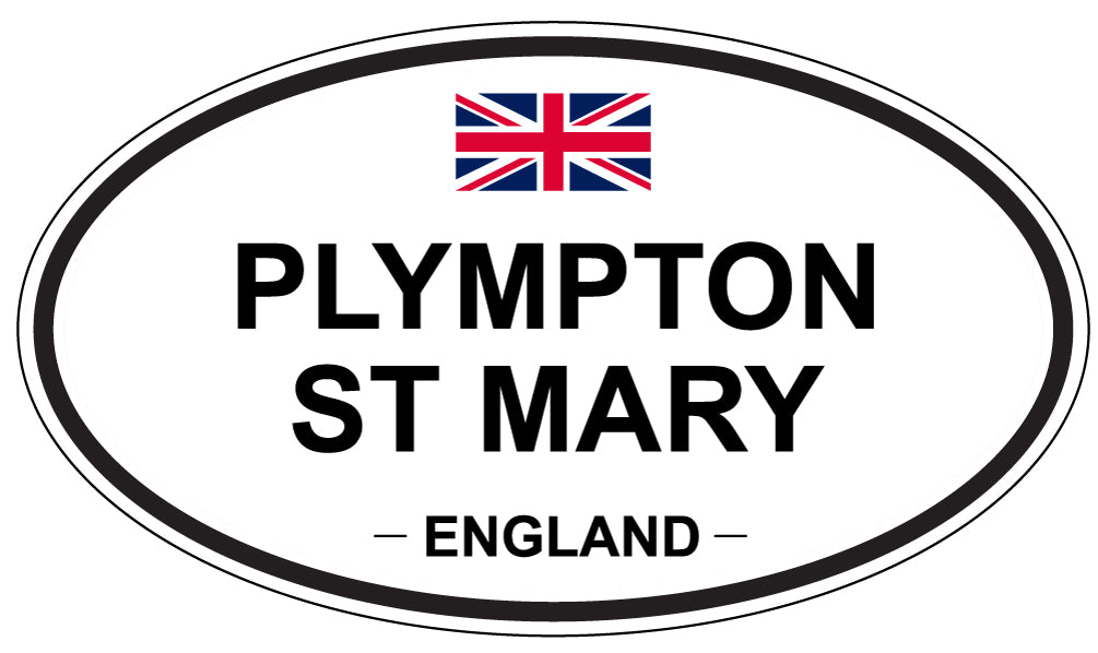 PLYMPTON ST MARY, ENGLAND - Oval Sticker
