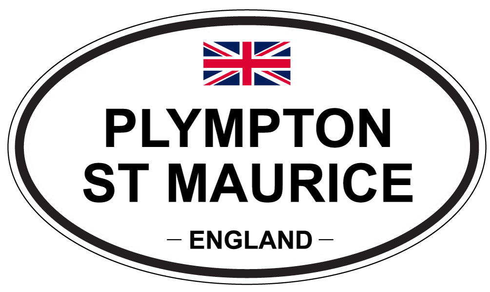 PLYMPTON ST MAURICE, ENGLAND - Oval Sticker