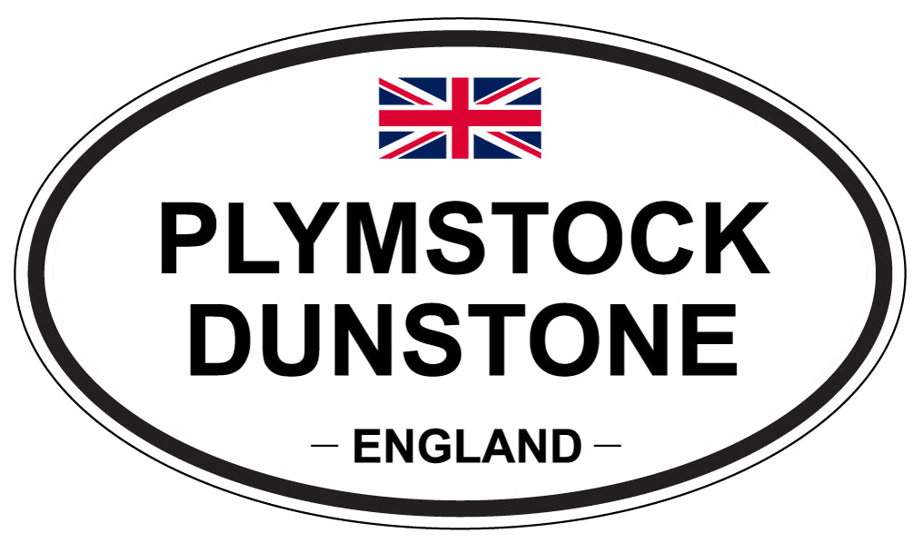 PLYMSTOCK DUNSTONE, ENGLAND - Oval Sticker