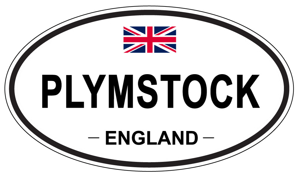 PLYMSTOCK, ENGLAND - Oval Sticker