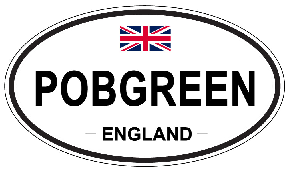 POBGREEN, ENGLAND - Oval Sticker