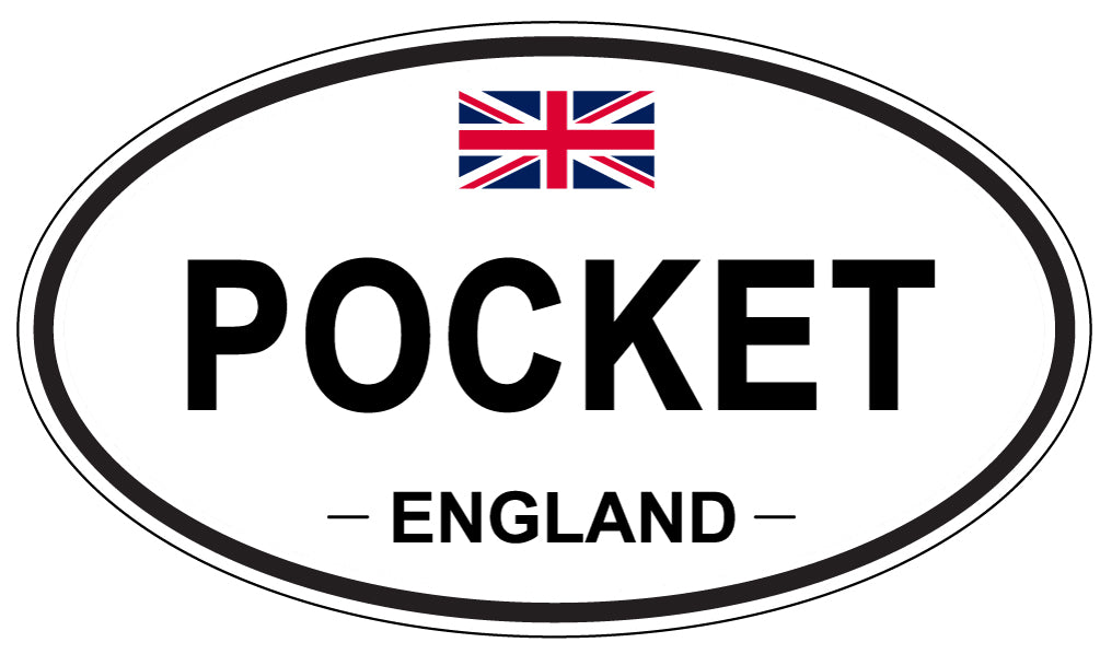 POCKET, England - Oval Magnet