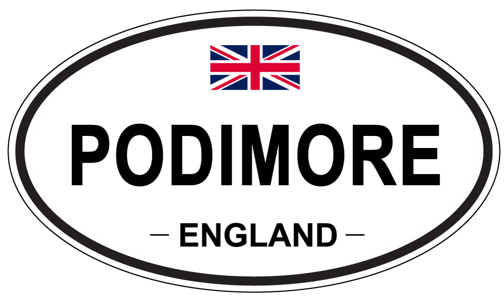 PODIMORE, ENGLAND - Oval Sticker