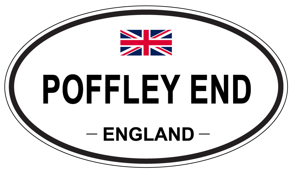 POFFLEY END, ENGLAND - Oval Sticker