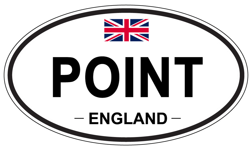 POINT, ENGLAND - Oval Sticker