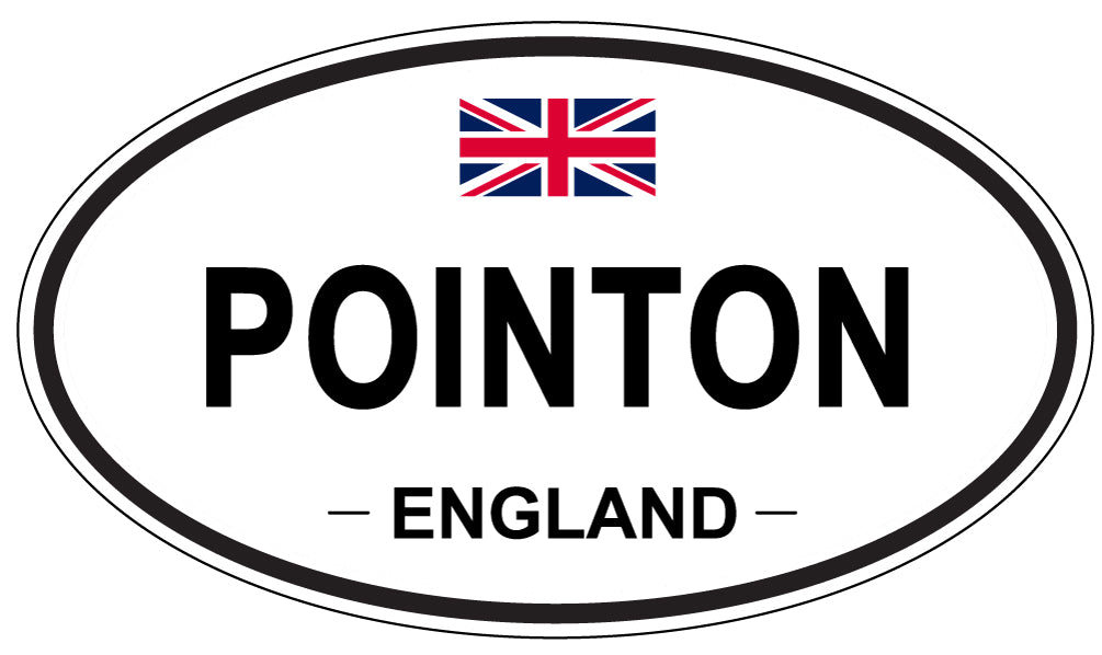 POINTON, ENGLAND - Oval Sticker