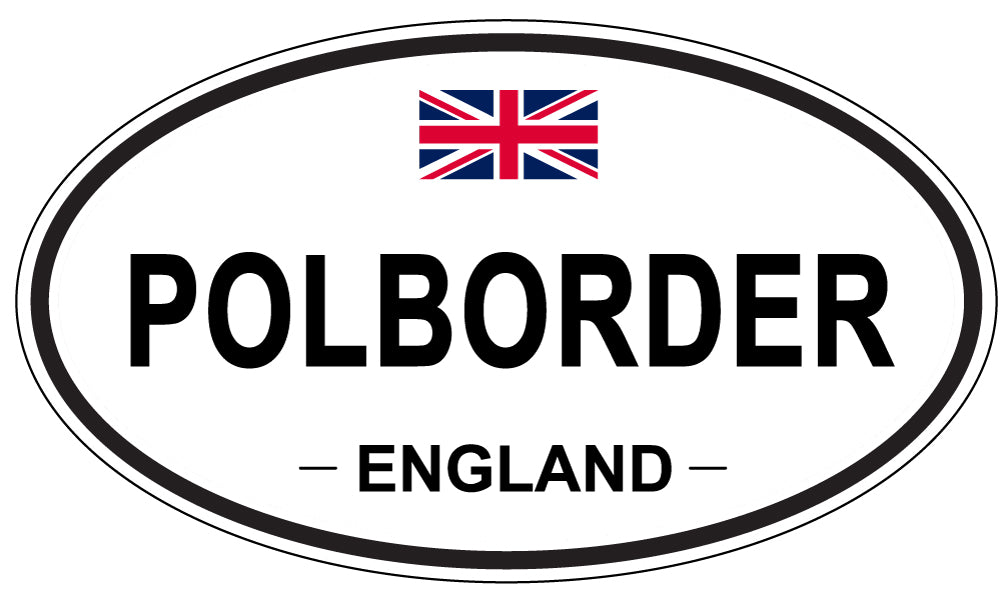 POLBORDER, England - Oval Magnet