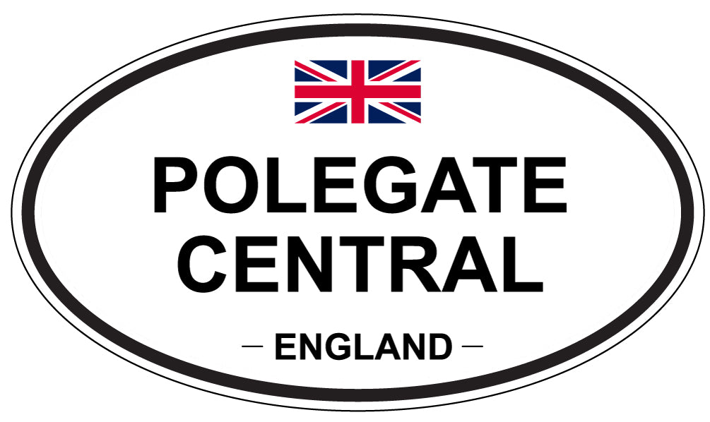 POLEGATE CENTRAL, ENGLAND - Oval Sticker