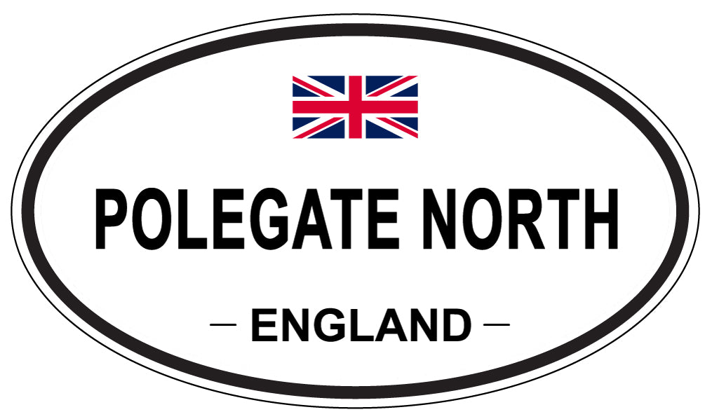 POLEGATE NORTH, ENGLAND - Oval Sticker