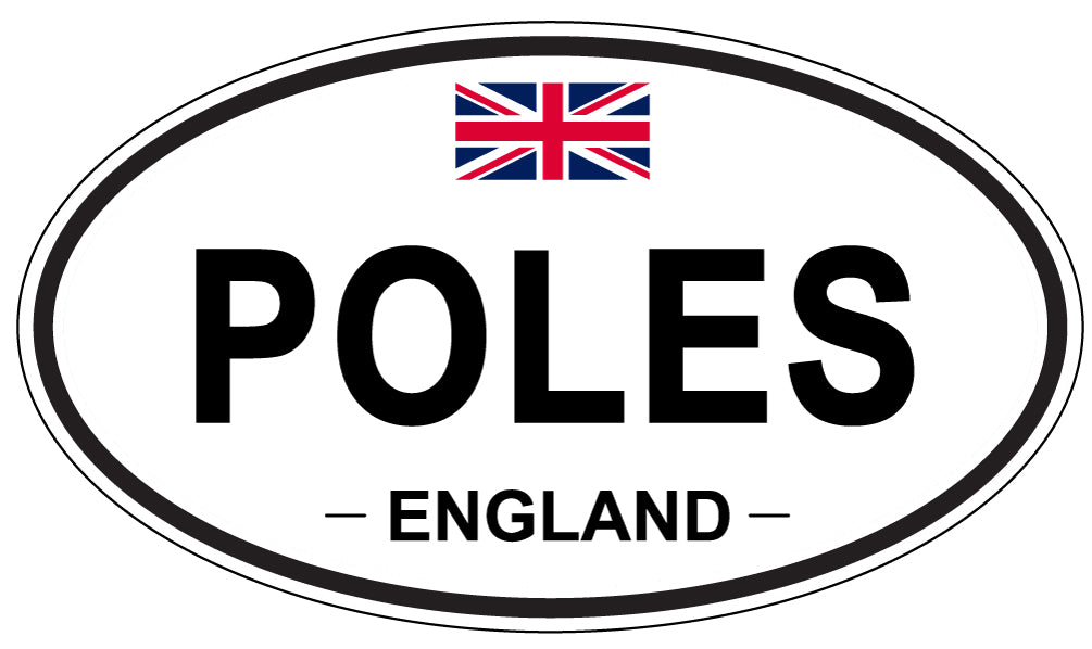 POLES, England - Oval Magnet