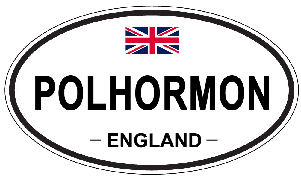 POLHORMON, ENGLAND - Oval Sticker