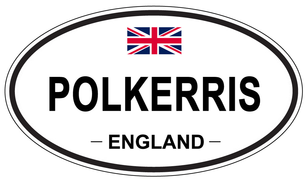 POLKERRIS, ENGLAND - Oval Sticker