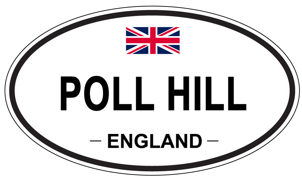 POLL HILL, ENGLAND - Oval Sticker