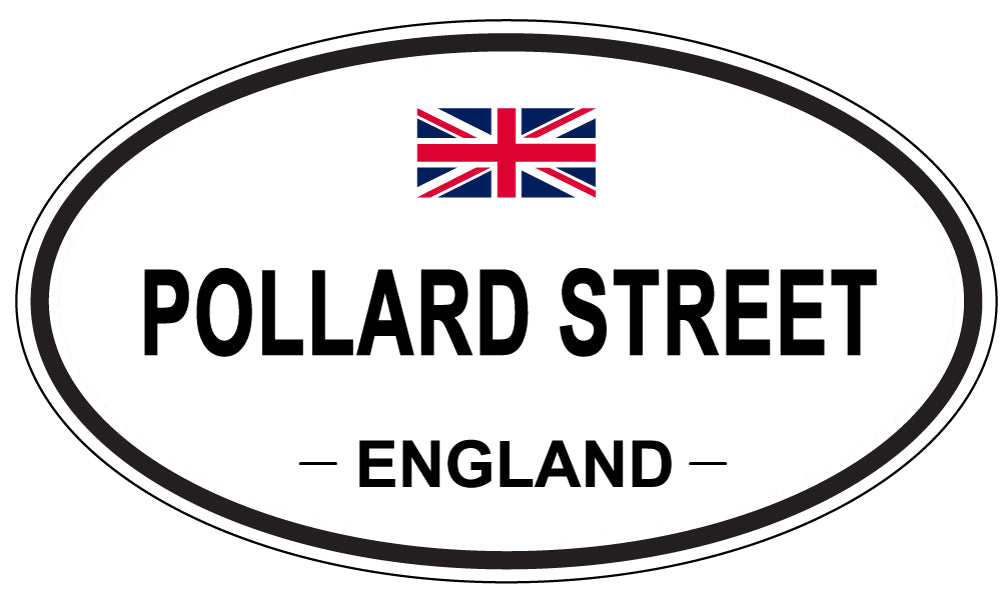 POLLARD STREET, ENGLAND - Oval Sticker