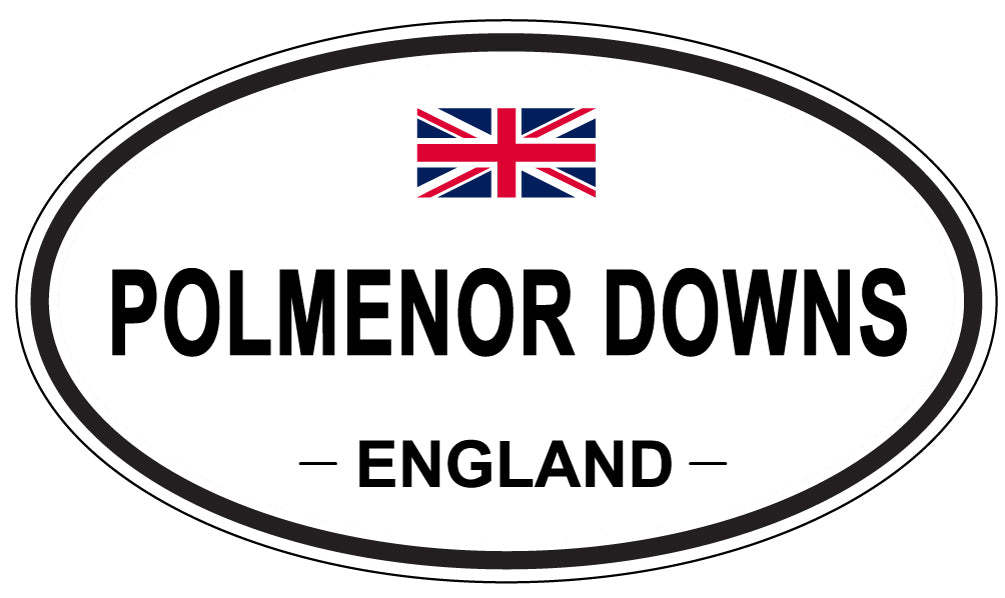 POLMENOR DOWNS, ENGLAND - Oval Sticker