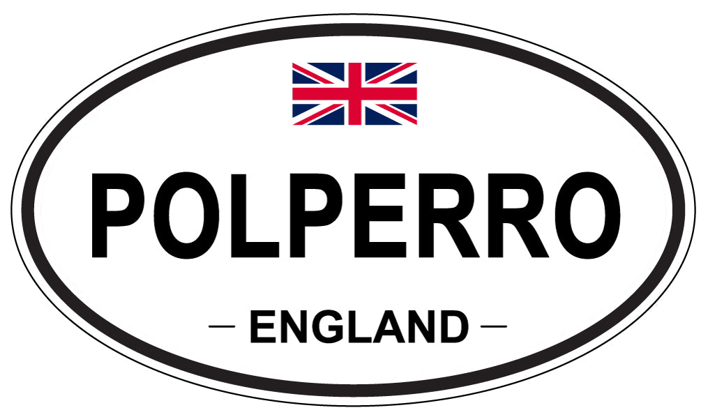 POLPERRO, ENGLAND - Oval Sticker