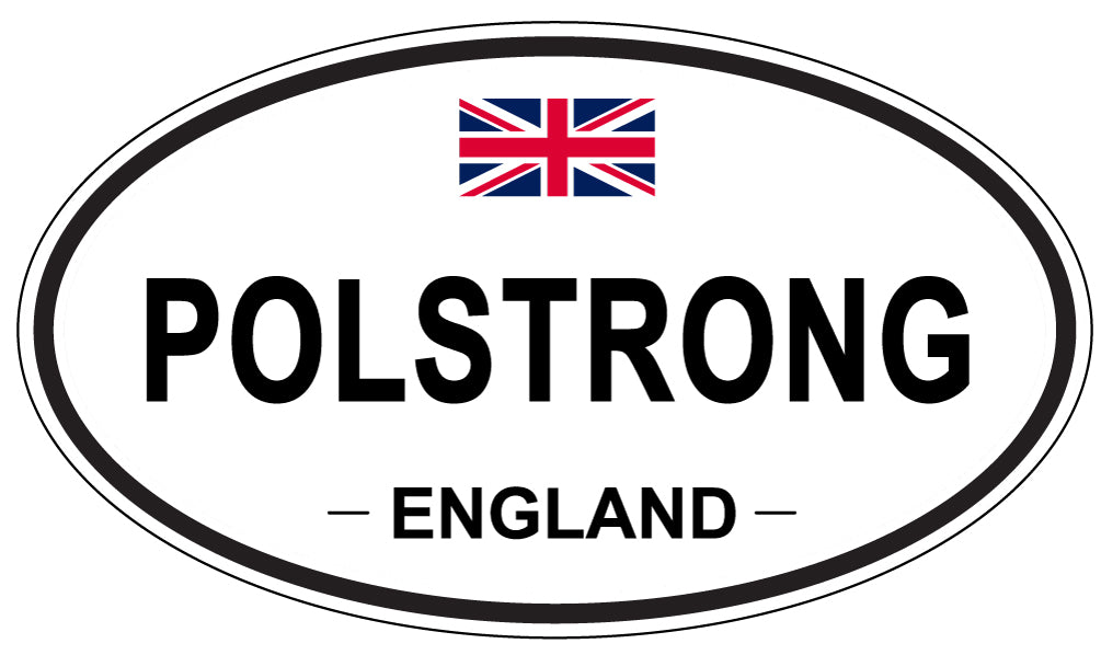 POLSTRONG, ENGLAND - Oval Sticker