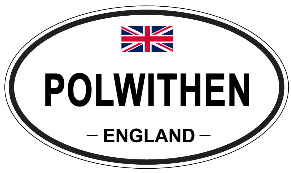 POLWITHEN, ENGLAND - Oval Sticker
