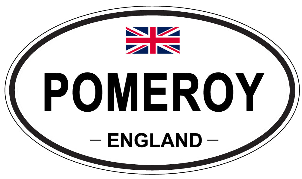 POMEROY, ENGLAND - Oval Sticker