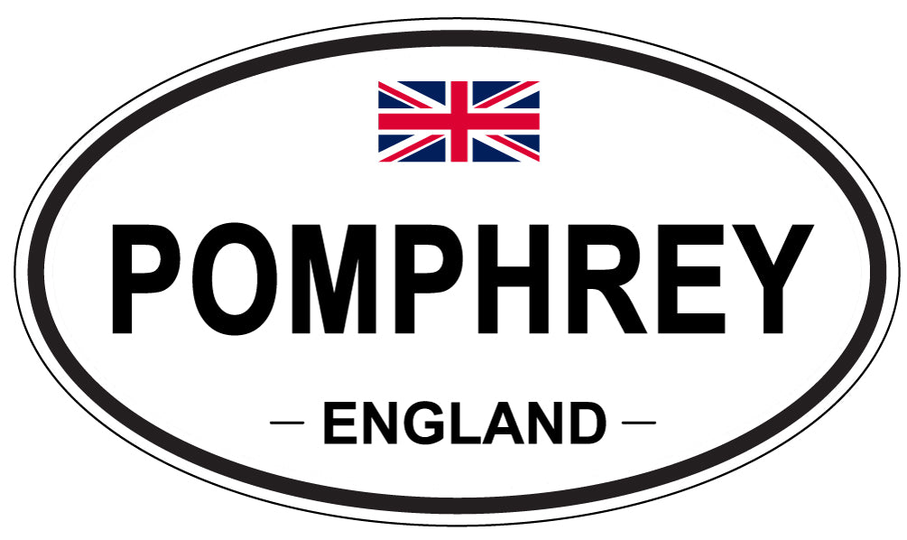 POMPHREY, ENGLAND - Oval Sticker
