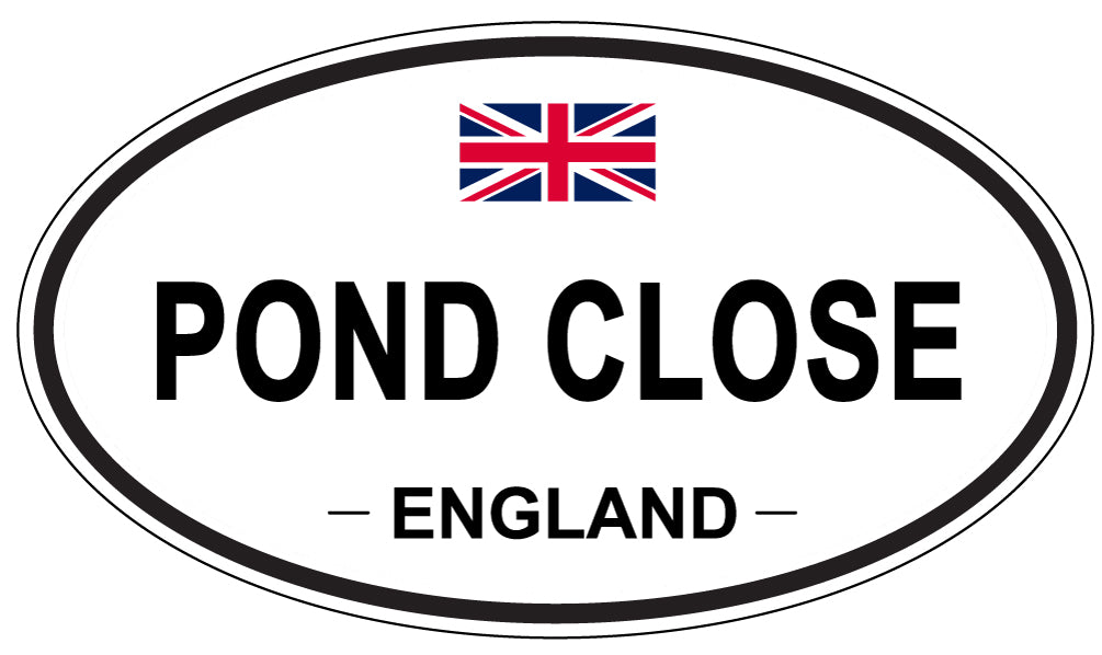 POND CLOSE, England - Oval Magnet