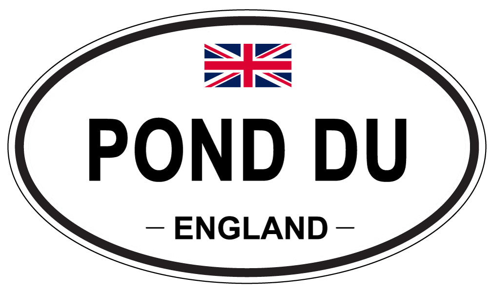 POND DU, ENGLAND - Oval Sticker