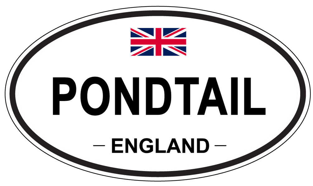 PONDTAIL, England - Oval Magnet