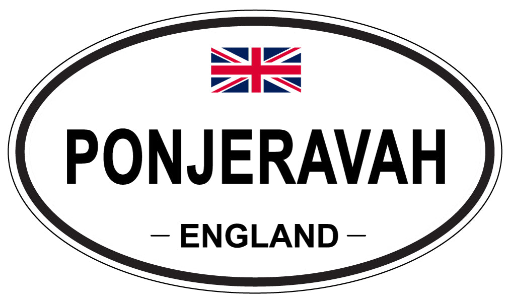 PONJERAVAH, England - Oval Magnet