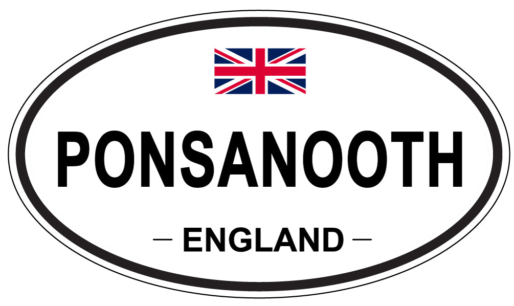 PONSANOOTH, ENGLAND - Oval Sticker