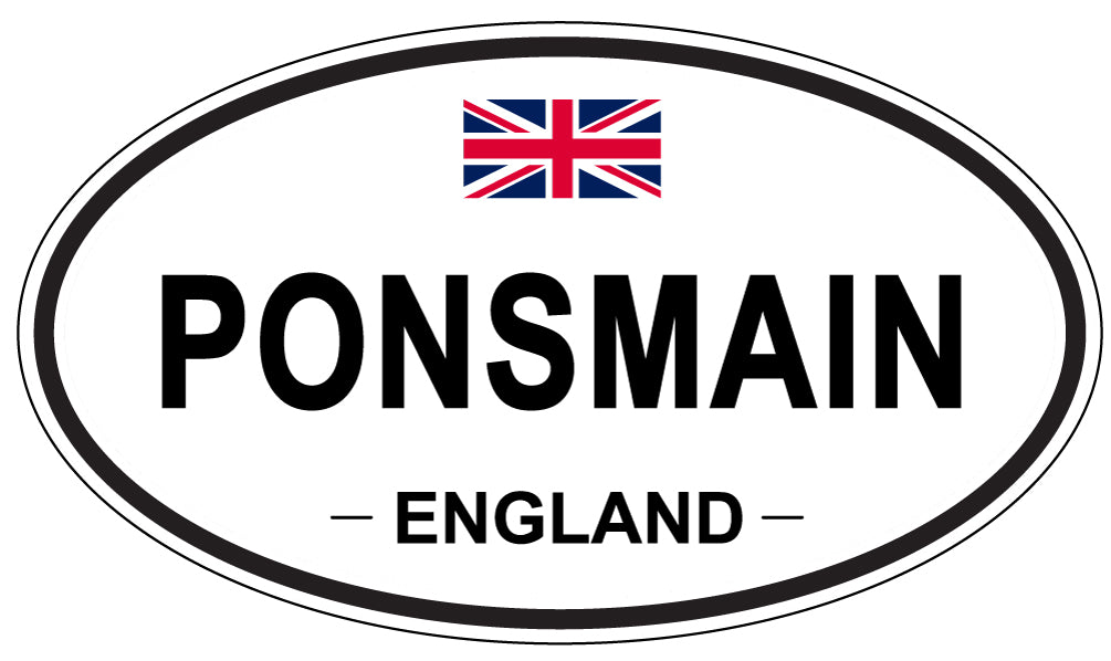 PONSMAIN, England - Oval Magnet
