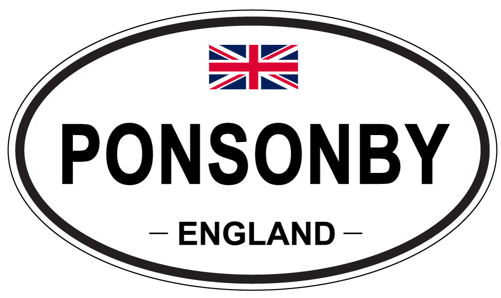 PONSONBY, ENGLAND - Oval Sticker