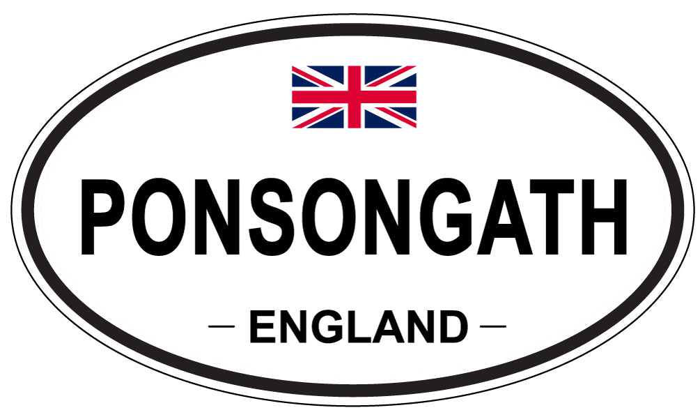 PONSONGATH, ENGLAND - Oval Sticker