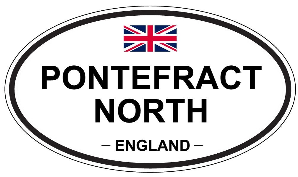 PONTEFRACT NORTH, ENGLAND - Oval Sticker
