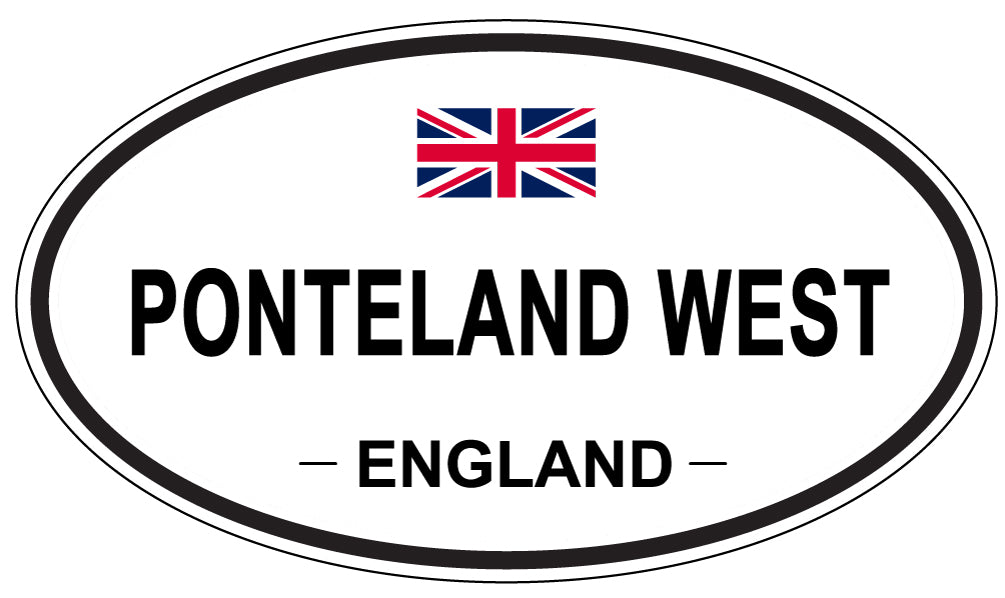 PONTELAND WEST, ENGLAND - Oval Sticker