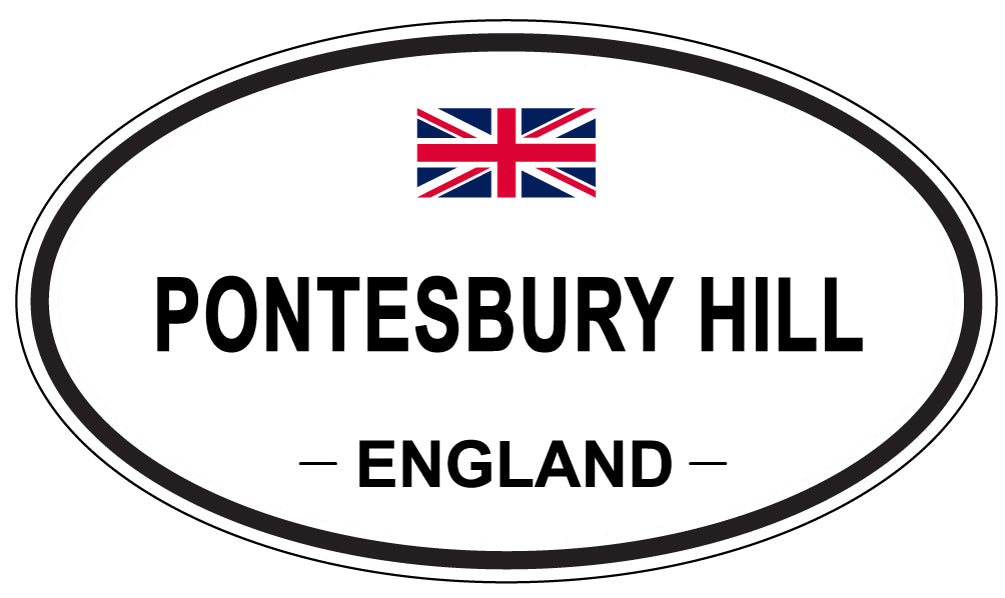 PONTESBURY HILL, ENGLAND - Oval Sticker