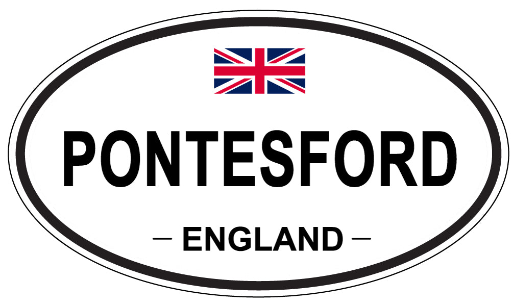 PONTESFORD, ENGLAND - Oval Sticker