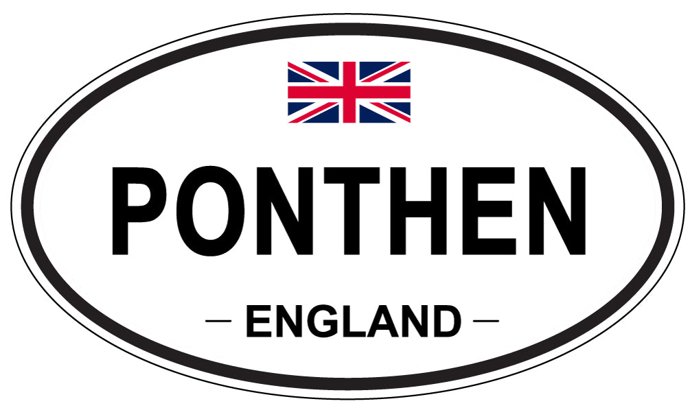 PONTHEN, ENGLAND - Oval Sticker