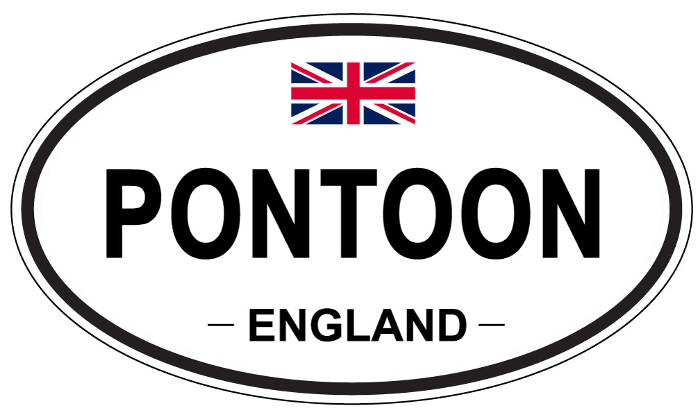 PONTOON, England - Oval Magnet