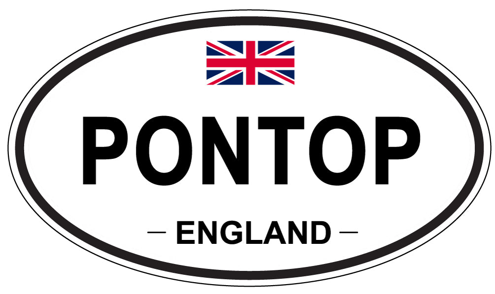 PONTOP, ENGLAND - Oval Sticker
