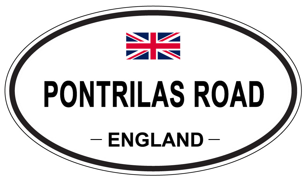 PONTRILAS ROAD, England - Oval Magnet