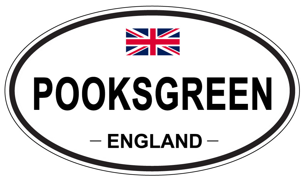 POOKSGREEN, ENGLAND - Oval Sticker