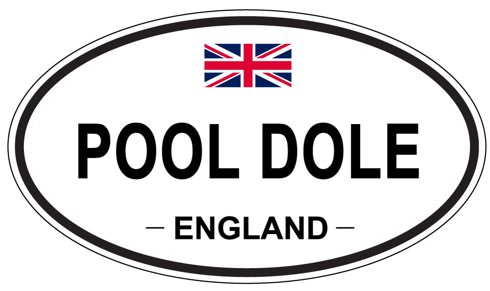 POOL DOLE, ENGLAND - Oval Sticker