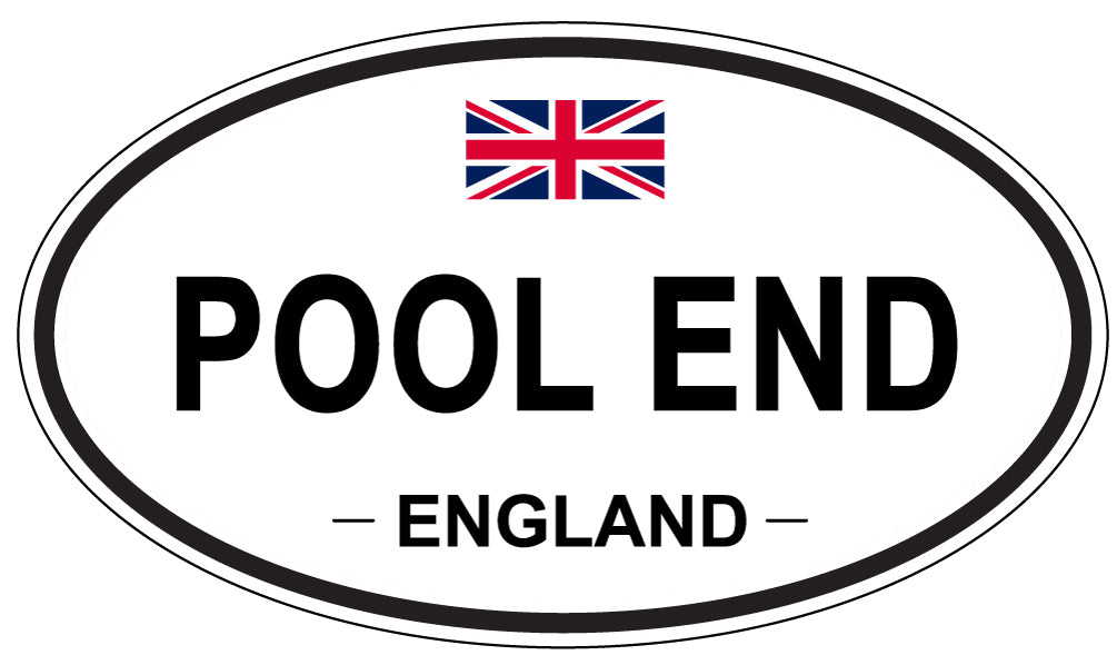 POOL END, ENGLAND - Oval Sticker