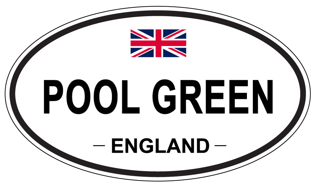 POOL GREEN, ENGLAND - Oval Sticker