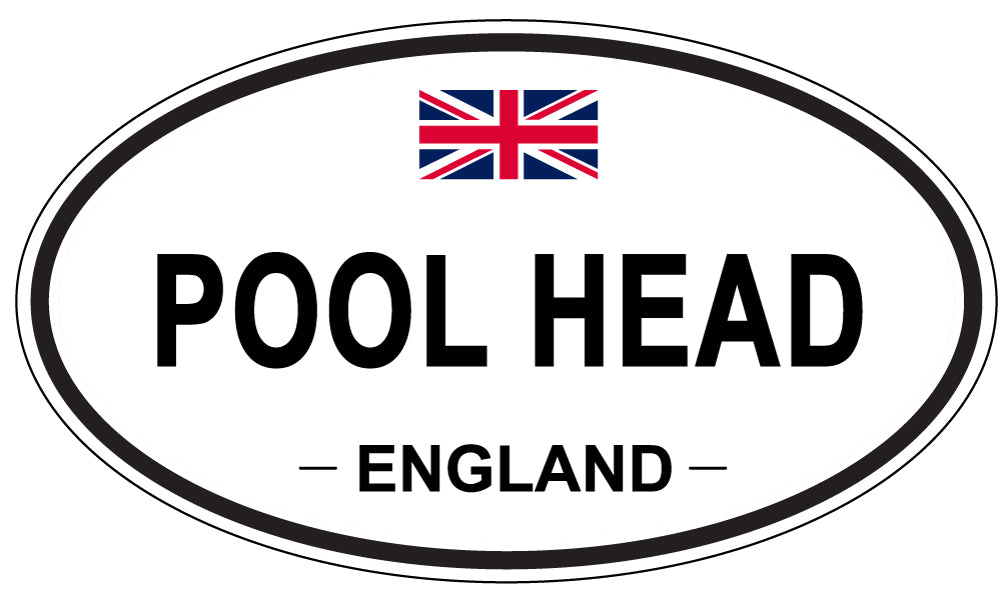 POOL HEAD, ENGLAND - Oval Sticker